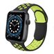 Ремінець силіконовий Nike Sport Band на Apple Watch 42|44|45|49mm Black-Green