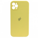 Чехол Silicone Case FULL CAMERA (square side) (для iPhone 12 pro Max) (Yellow)
