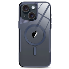Чохол для iPhone 15 Metallic Shell with MagSafe, Titanium Blue