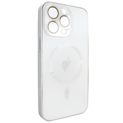 Чехол для iPhone 15 Pro - AG Titanium Case with MagSafe с защитой камеры White