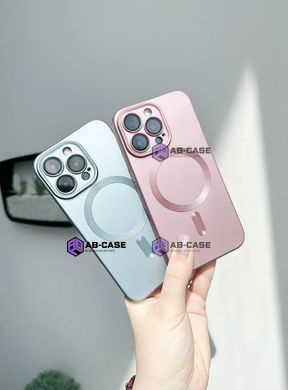 Чехол матовый Silicone with MagSafe для iPhone 13 Pro Max c защитными линзами на камеру Pink
