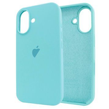 Чехол для iPhone 16 Silicone Case FULL (№21 Sea Blue)