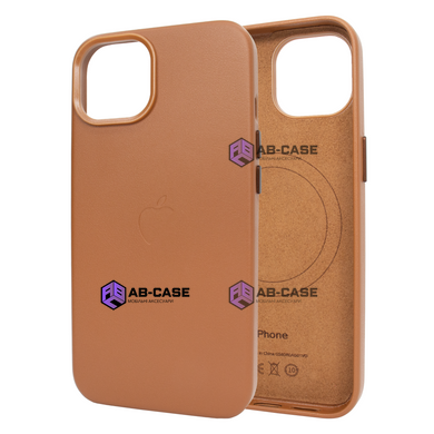 Чехол для iPhone 13 Pro Leather Case PU with Magsafe Saddle Brown