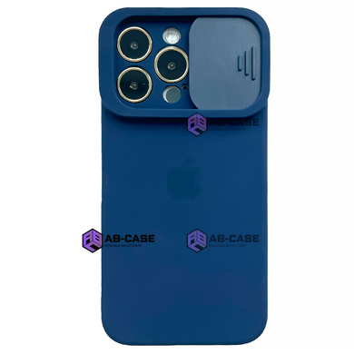 Чехол Silicone with Logo Hide Camera, для iPhone 11 Pro Max (Dark Blue)