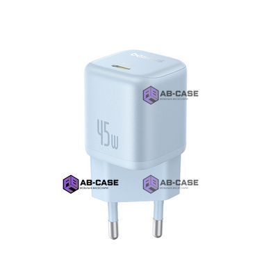 Зарядное устройство 45W (1 Type-C) Baseus PicoGo GaN PD (Blue)