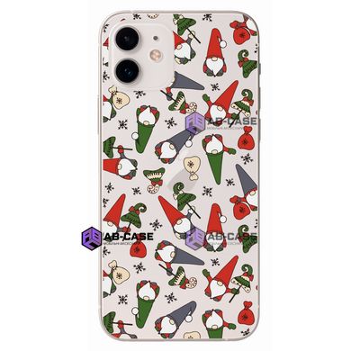 Чохол прозорий Print новогодний Gnomes на iPhone 12