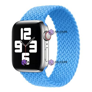 Монобраслет на Apple Watch Braided Solo Loop ( Light Blue, 42mm, 44mm, 45mm, 49mm M)
