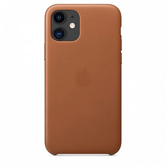 Чохол для iPhone 11 Leather Case PU Saddle Brown