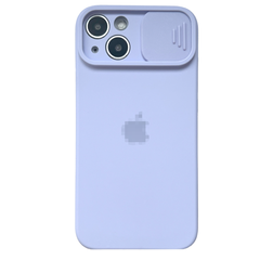 Чехол для iPhone 14 Silicone with Logo Hide Camera Light Purple