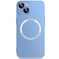 Чехол матовый PC Hard with Magsafe для iPhone 14 c защитой камеры Sierra Blue