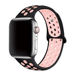 Ремінець силіконовий Nike Sport Band на Apple Watch 42|44|45|49mm Black-Pink