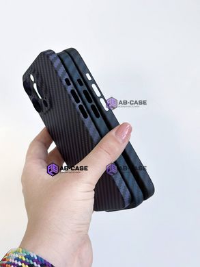 Чехол для iPhone 15 Pro Max PC Carbon with MagSafe Black