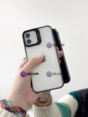 Чехол Stent для iPhone 12|12 Pro прозрачный с подставкой Black
