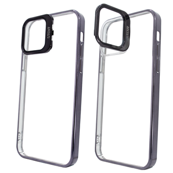 Чохол Stent для iPhone 12|12 Pro прозорий з підставкою Black