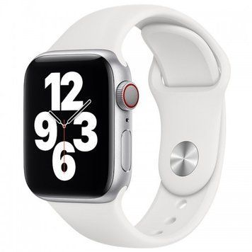 Силіконовий ремінець Sport Band для Apple Watch : [42mm Series 1-3] | 44mm | 45mm | 46mm | 49mm &ndash; №9 White, L