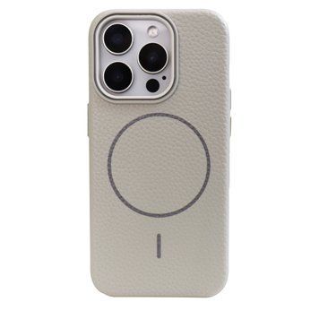 Чехол для iPhone 16 Pro Max : Grain Silicone with MagSafe &ndash; White