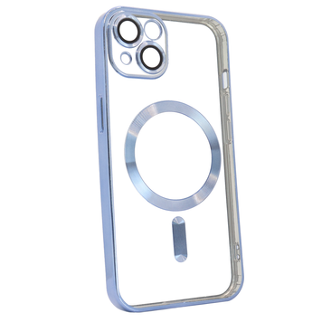 Чохол для iPhone 15 Plus Shining with MagSafe із захисними ліназми на камеру Sky Blue