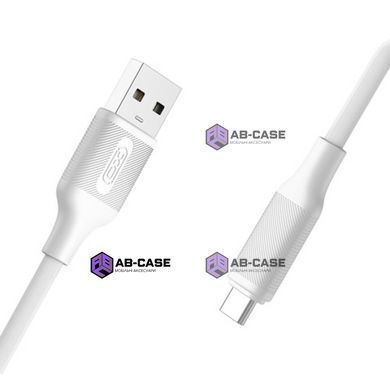 Кабель XO (USB to Type-C) 2.4A NB265 Minimalist Series &ndash; White (1m)