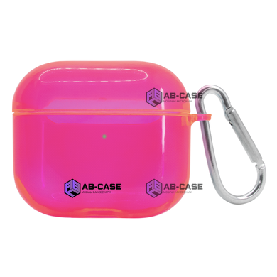 Чехол для AirPods 3 полупрозрачный Neon Case Hot Pink