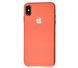 Чохол Silicone Glass Case (на iPhone X/Xs, Coral)