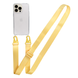 Прозрачный чехол для iPhone 13 Pro Max c ремешком Crossbody Yellow