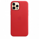 Шкіряний чохол Leather Case with MagSafe Red на iPhone 12 Pro Max