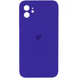 Чехол Silicone Case FULL CAMERA (square side) (для iPhone 12) (Ultraviolet)