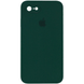 Чехол Silicone Case FULL CAMERA (square side) (для iPhone 7/8/SE2, Forest Green)