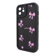 Чохол для iPhone 12 &ndash; Pretty Things "Pink Bows &ndash; Black"