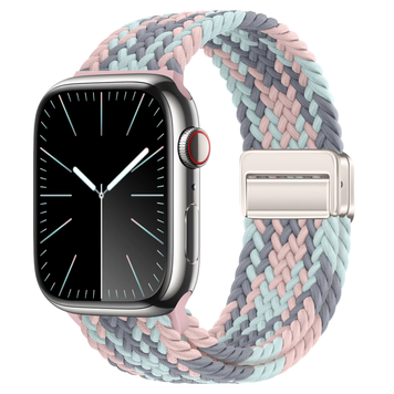 Ремінець Braided Nylon Magnetic Band (42/44/45/46/49mm &ndash; Gradient : Grey-Pink-Blue)