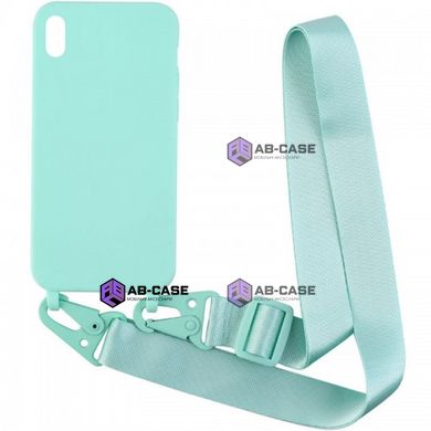 Чехол STRAP COLOR CASE для iPhone (iPhone X/Xs, Sea Blue)