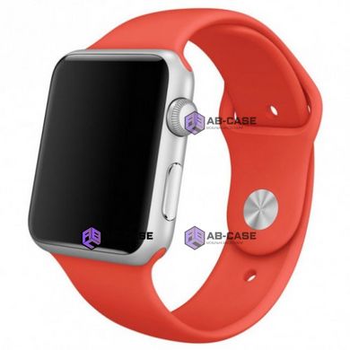 Силіконовий ремінець на Apple Watch (42mm, 44mm, 45mm, 49 mm №13 Orange, S)