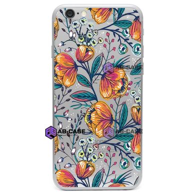 Чехол прозрачный Print Flowers для iPhone 6/6s Цветы Summer