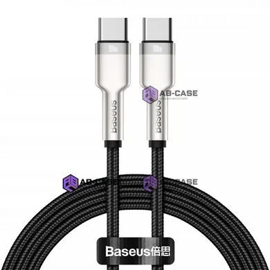 Кабель плетений Baseus Type-C to Type-C 100W 2m Cafule Metal Cable Black