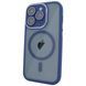 Чохол для iPhone 12 Pro Nofelet Chrome Camera Case with MagSafe - Blue 1