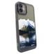 Чехол для iPhone 12 Print Nature Black Lakes с защитными линзами на камеру Black