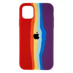 Чохол райдужний Rainbow на iPhone 12 Mini Red-Purple