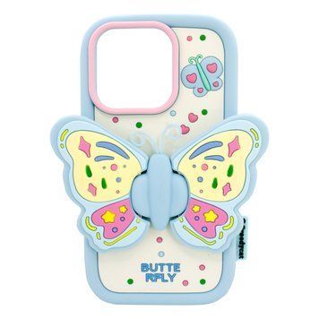 Чехол для iPhone 14 | iPhone 13 : Butterfly Greedycat - Blue