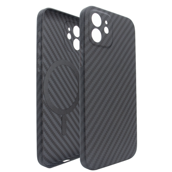 Чехол для iPhone 11 PC Carbon with MagSafe Black