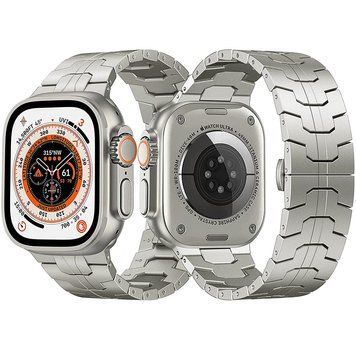 Металлический ремешок для Apple Watch 38mm, 40mm, 41mm, [42mm Series 10/11] - Titanium Band Silver