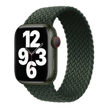 Монобраслет для Apple Watch Braided Solo Loop (Green, 42mm, 44mm, 45mm, 46mm, 49mm L)