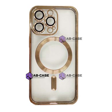 Чехол для iPhone 16 Pro Max Shining With MagSafe с защитными линзами на камеру - Gold