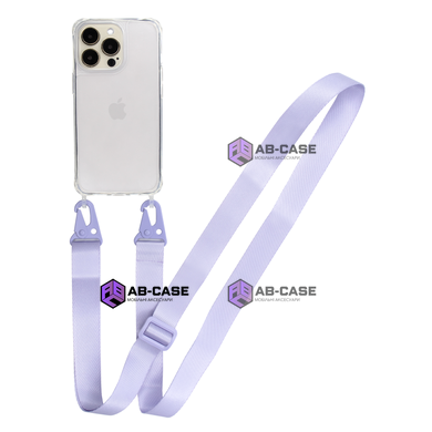 Прозрачный чехол для iPhone 15 Pro c ремешком Clear Crossbody Glycine