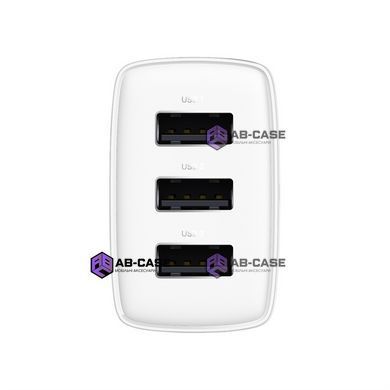 Зарядное устройство 17W (3 USB) Baseus Compact (White)