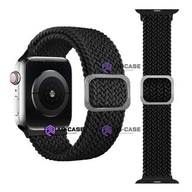 Регулируемый монобраслет на Apple Watch Braided Solo Loop (Black, 42/44/45/49mm)