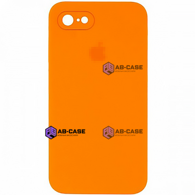 Чохол Silicone Case FULL CAMERA (square side) (на iPhone 7/8/SE2, Electric Orange)