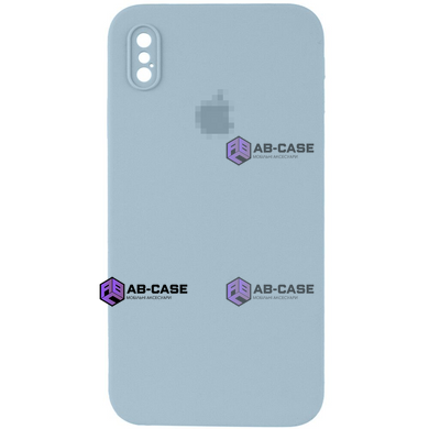 Чехол Silicone Case FULL CAMERA (square side) (для iPhone X/Xs) (Lilac)