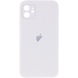 Чехол Silicone Case FULL CAMERA (square side) (для iPhone 12) (White)