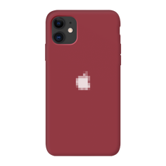Чехол Silicone Case для iPhone 11 FULL (№33 Dark Red)