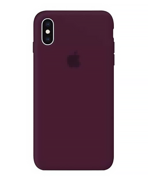 Чехол Silicone Case для iPhone Xs Max FULL (№52 Marsala)
